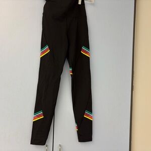 Soul by SoulCycle Make It Bright Leggings Tights Black Pride XS